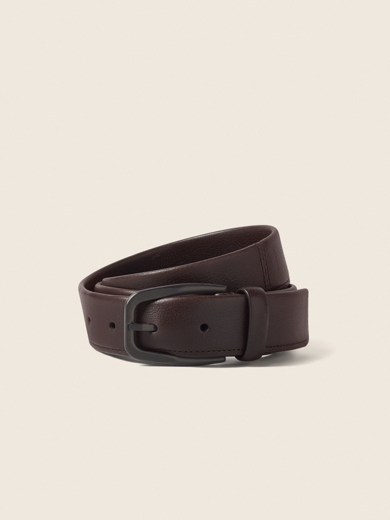 DARK BROWN LEATHER BELT 1