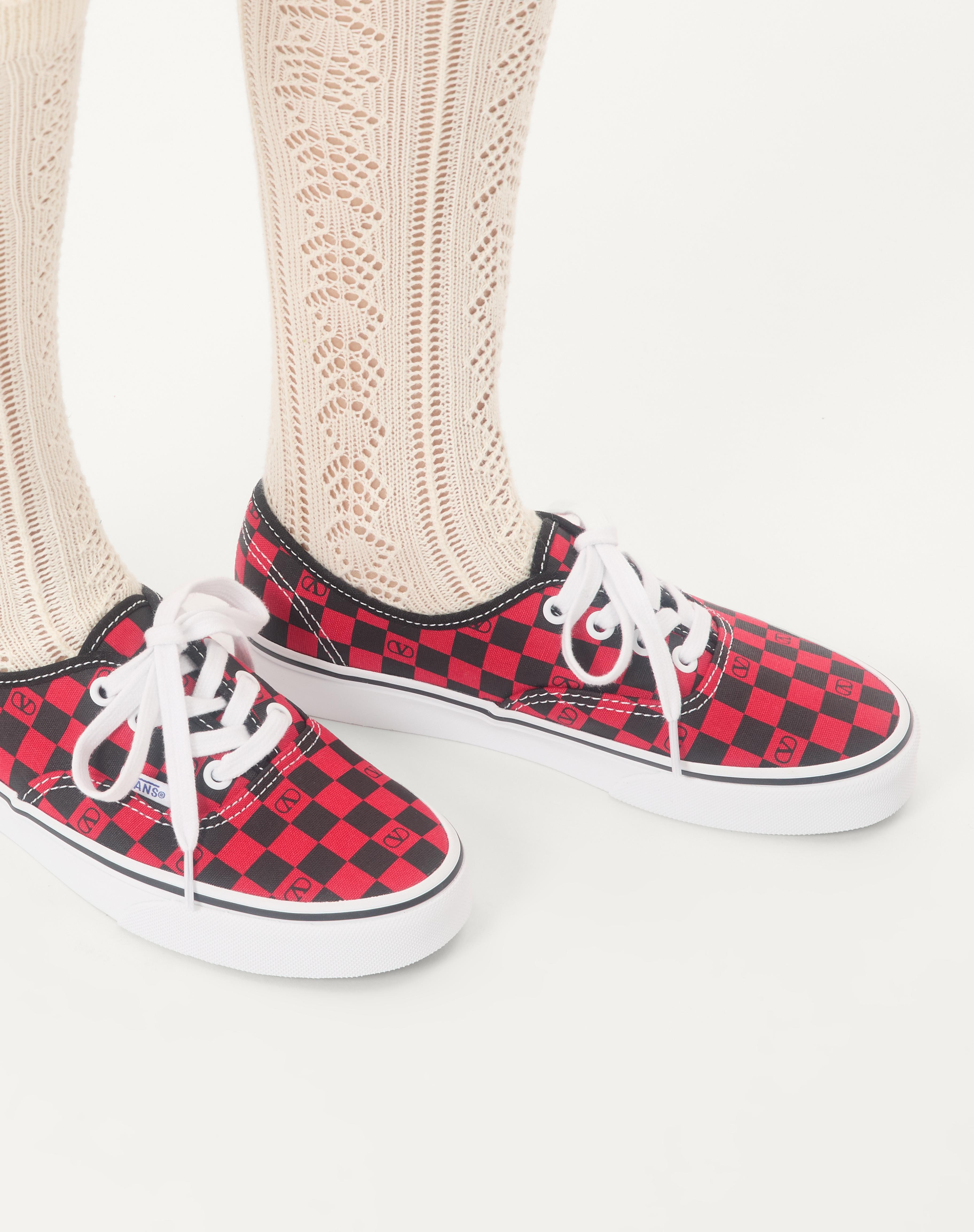 VALENTINO GARAVANI AND VANS LOW-TOP TRAINER IN FABRIC WITH VLOGO CHECKERBOARD PRINT - 2