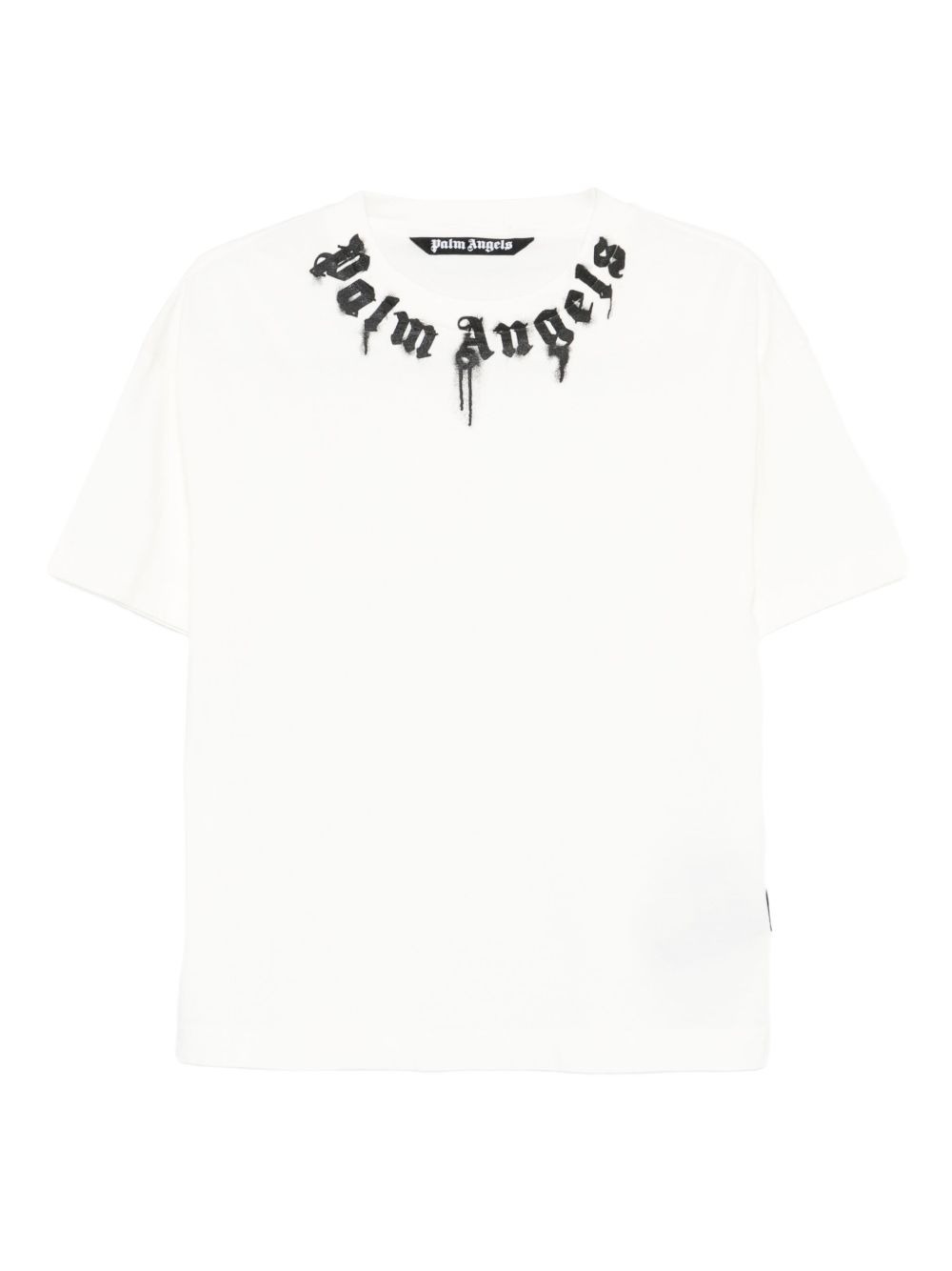 neck-logo cotton T-shirt - 1