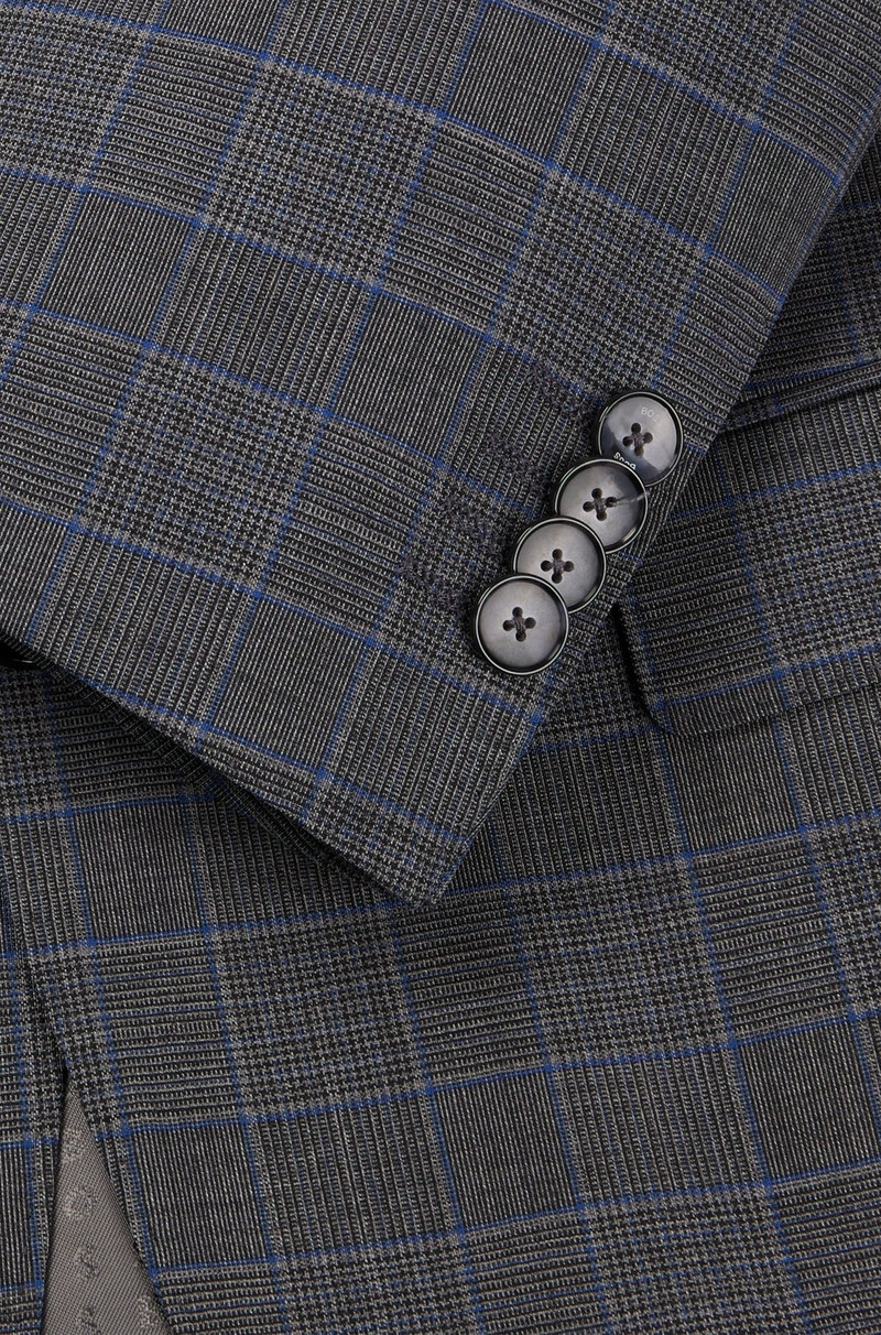 SLIM-FIT SUIT IN CHECKED STRETCH WOOL 10