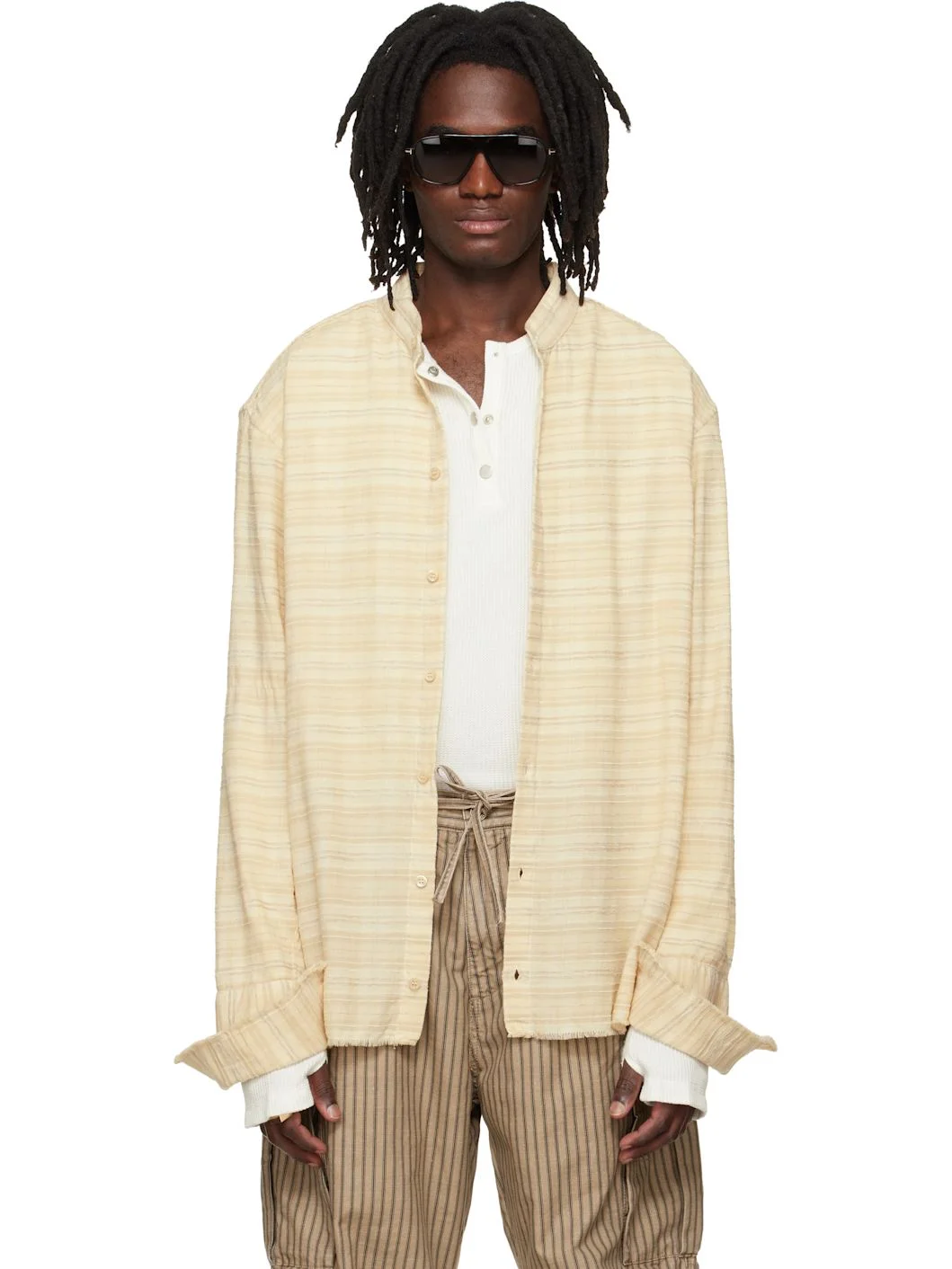 Beige Flannel Shirt - 1