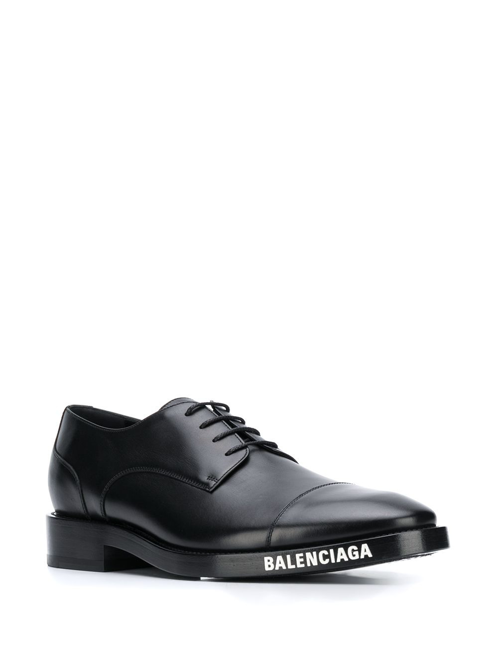logo-print Derby shoes - 2