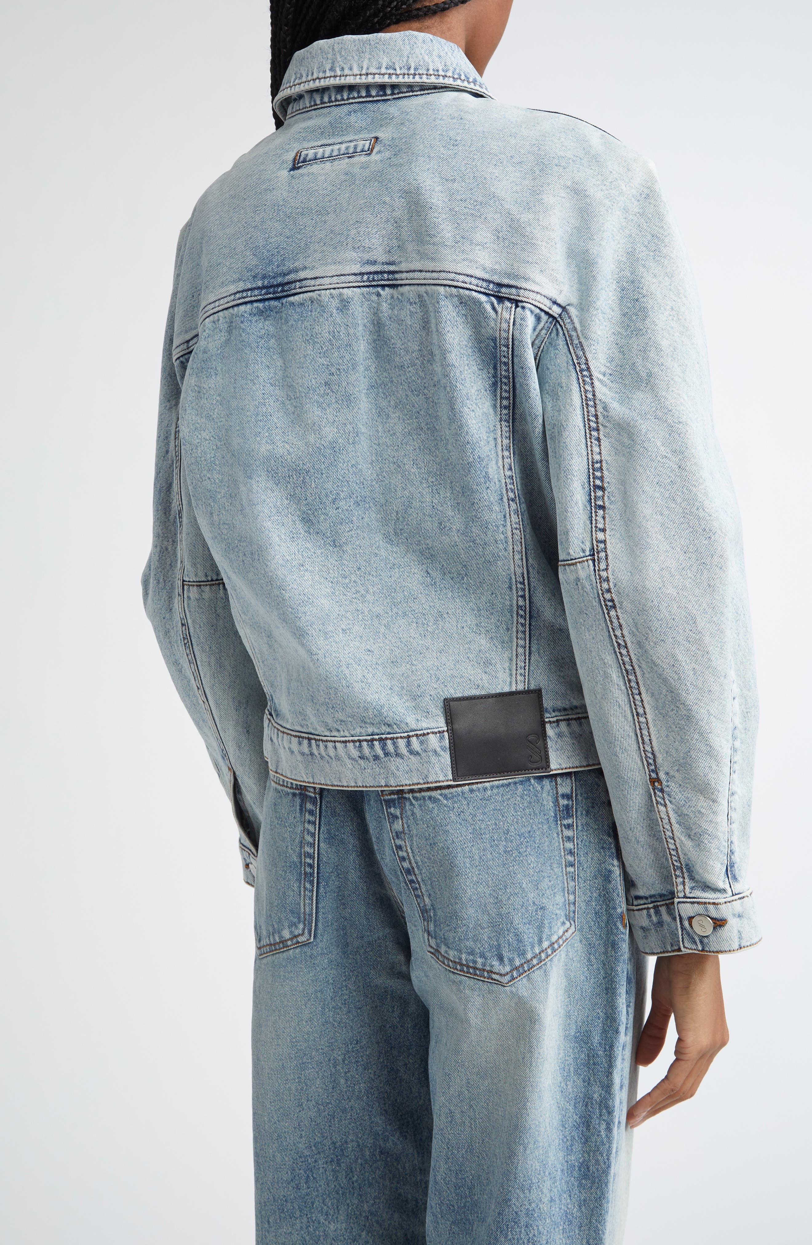 Proenza Schouler Lawrence Denim Jacket in Classic Wash at Nordstrom - 3