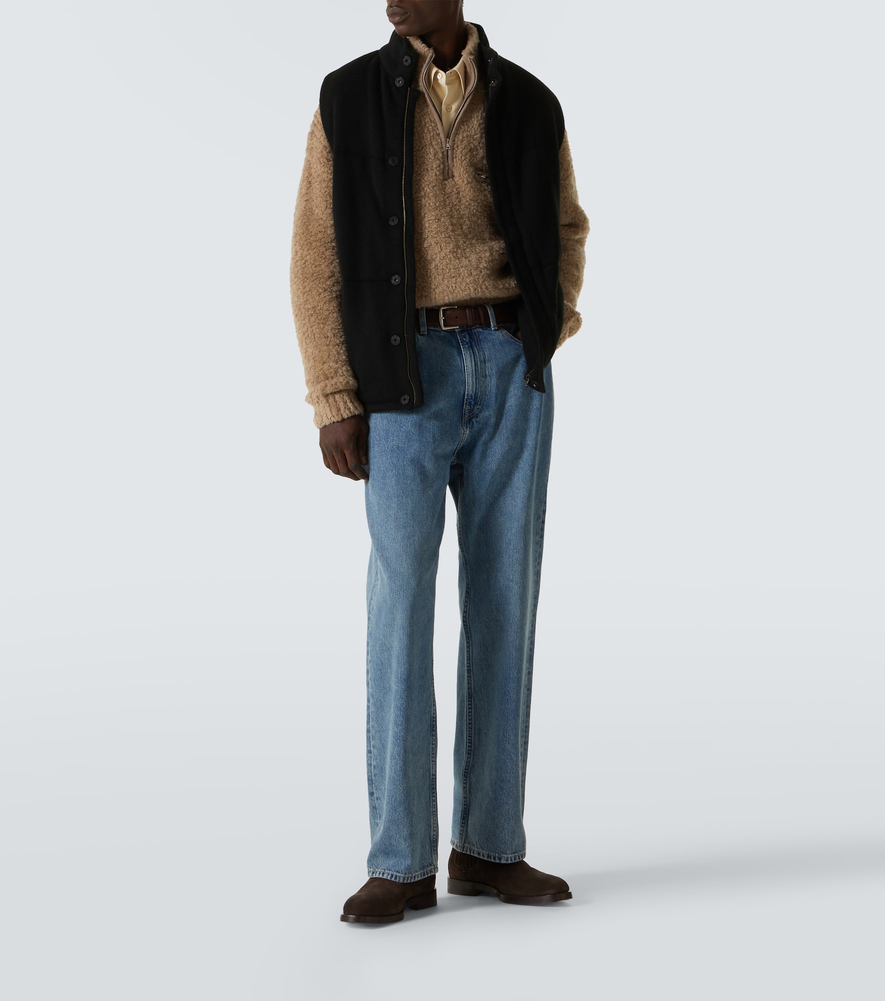 Wool-blend bouclé half-zip sweater - 2