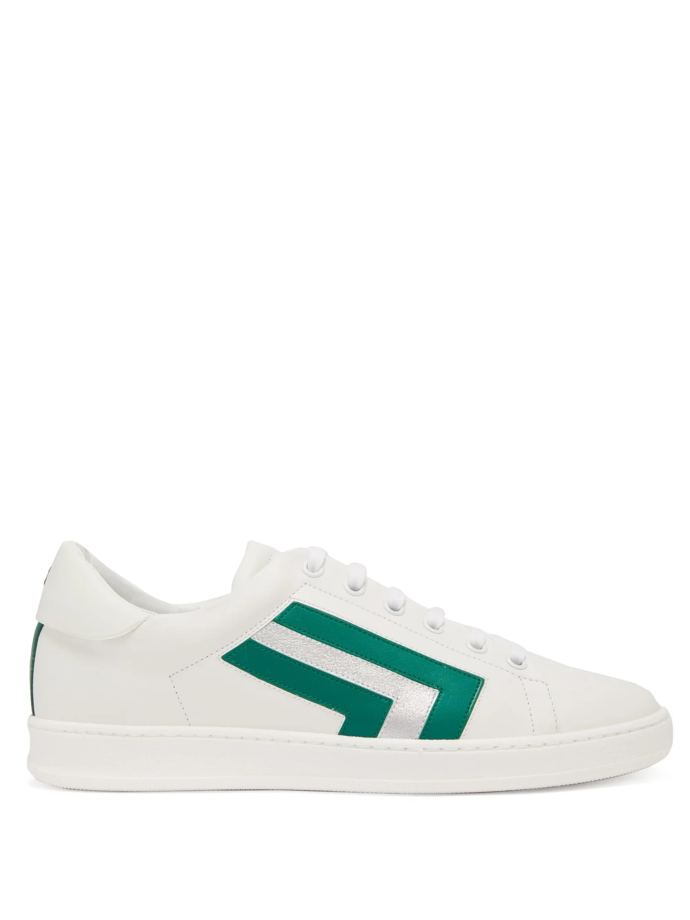 Super 3 striped leather trainers - 1