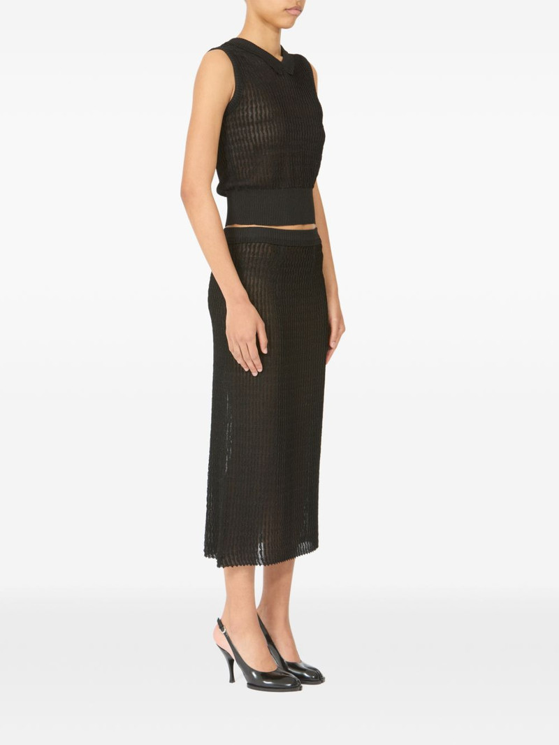 Maison Margiela ribbed-knit midi skirt outlook