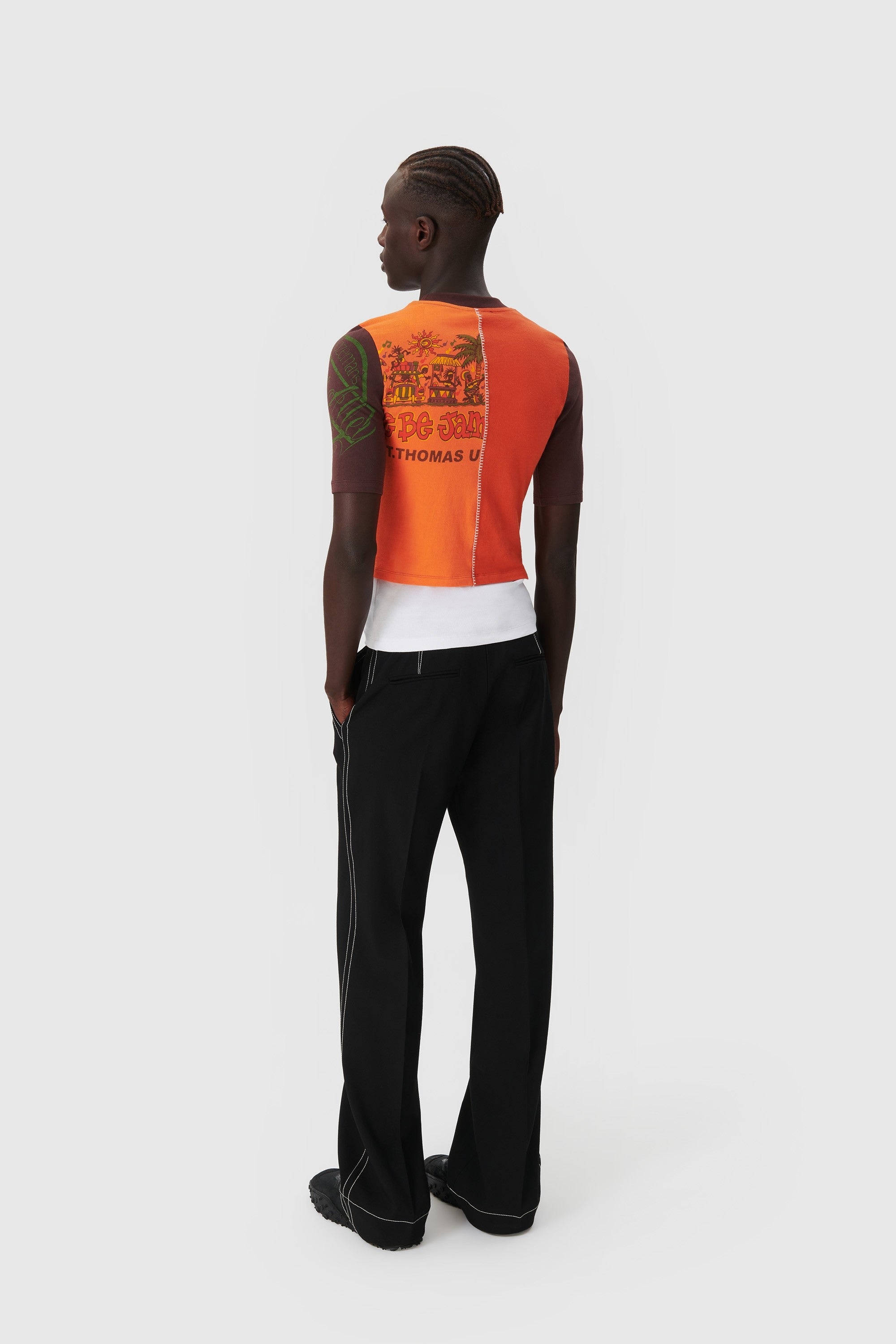 Regenerated Graphic T-Shirt Patchwork T-Shirt - 10