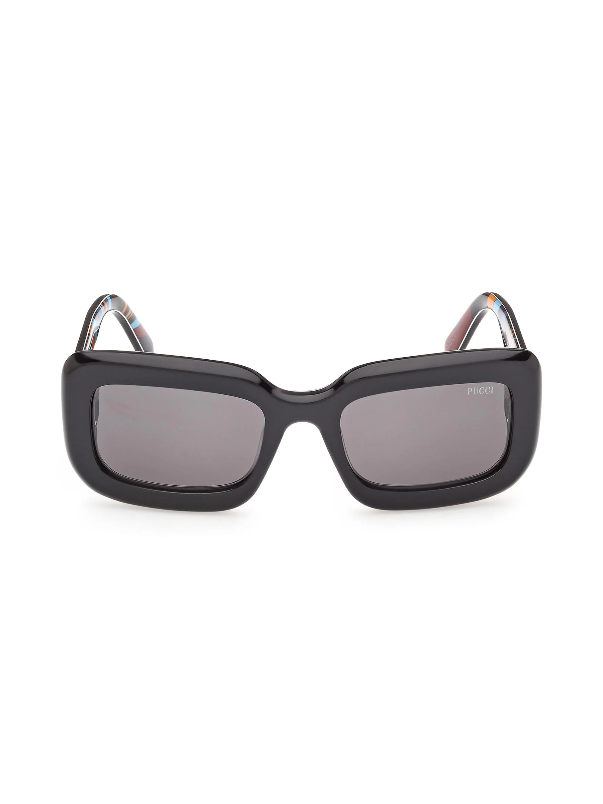 Women's 52MM Rectangular Sunglasses - Black Grey - 1