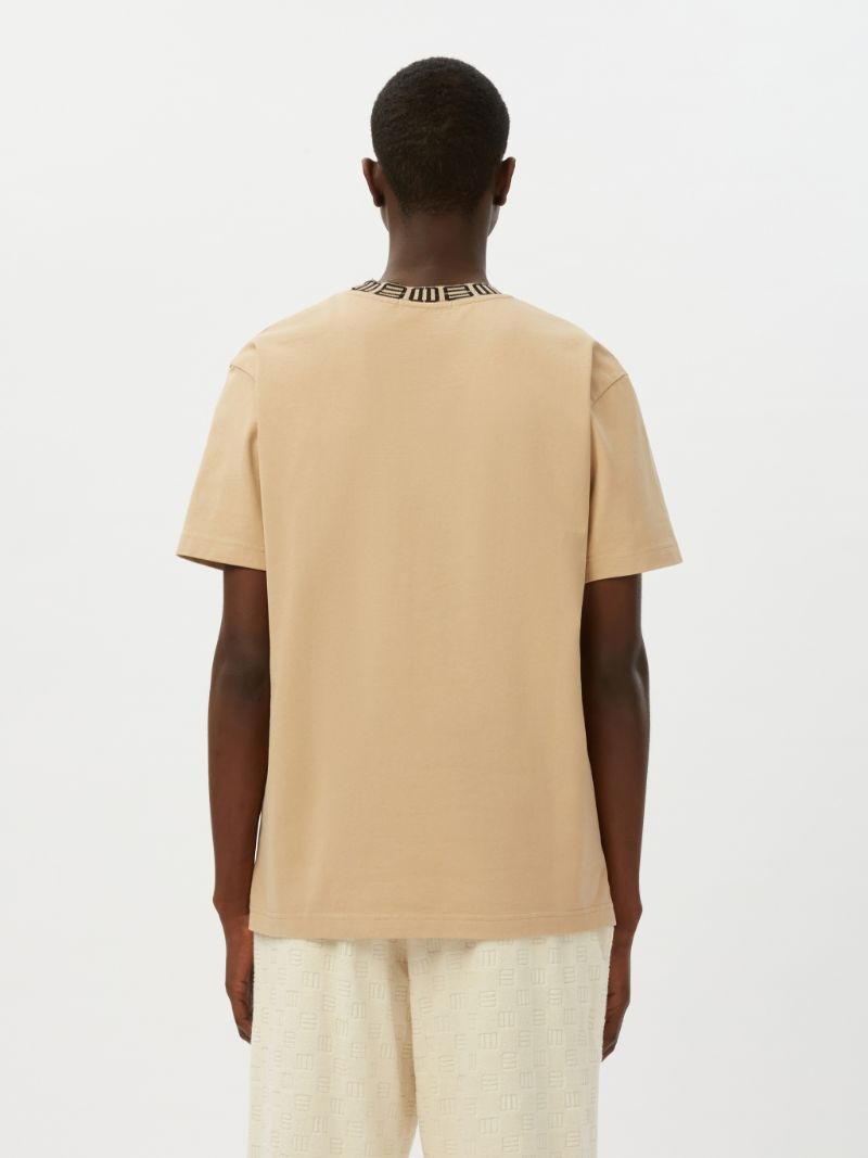 MONOGRAM RIB COLLAR T-SHIRT - 5
