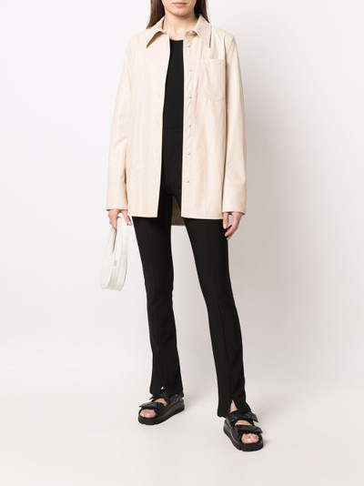 STAND STUDIO faux-leather long-sleeve shirt outlook