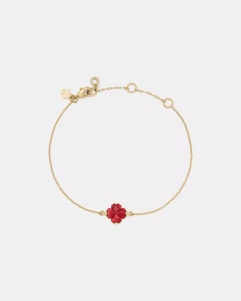 Spade Flower Solitaire Bracelet - 1