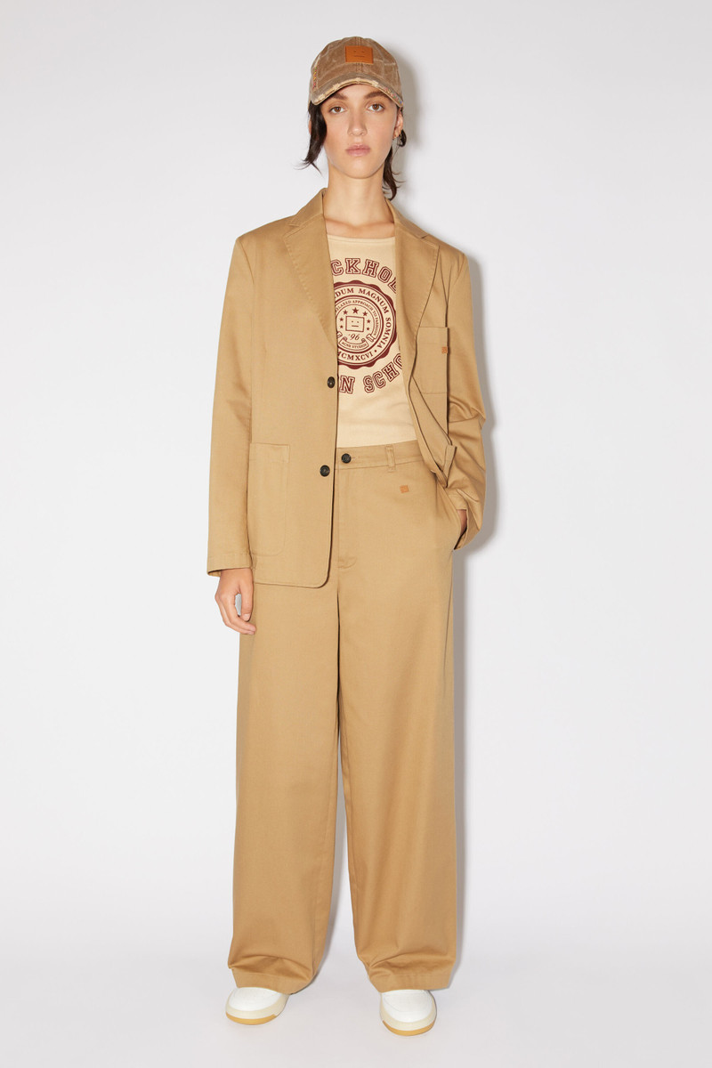 Acne Studios Twill cotton tailored jacket - Camel brown outlook