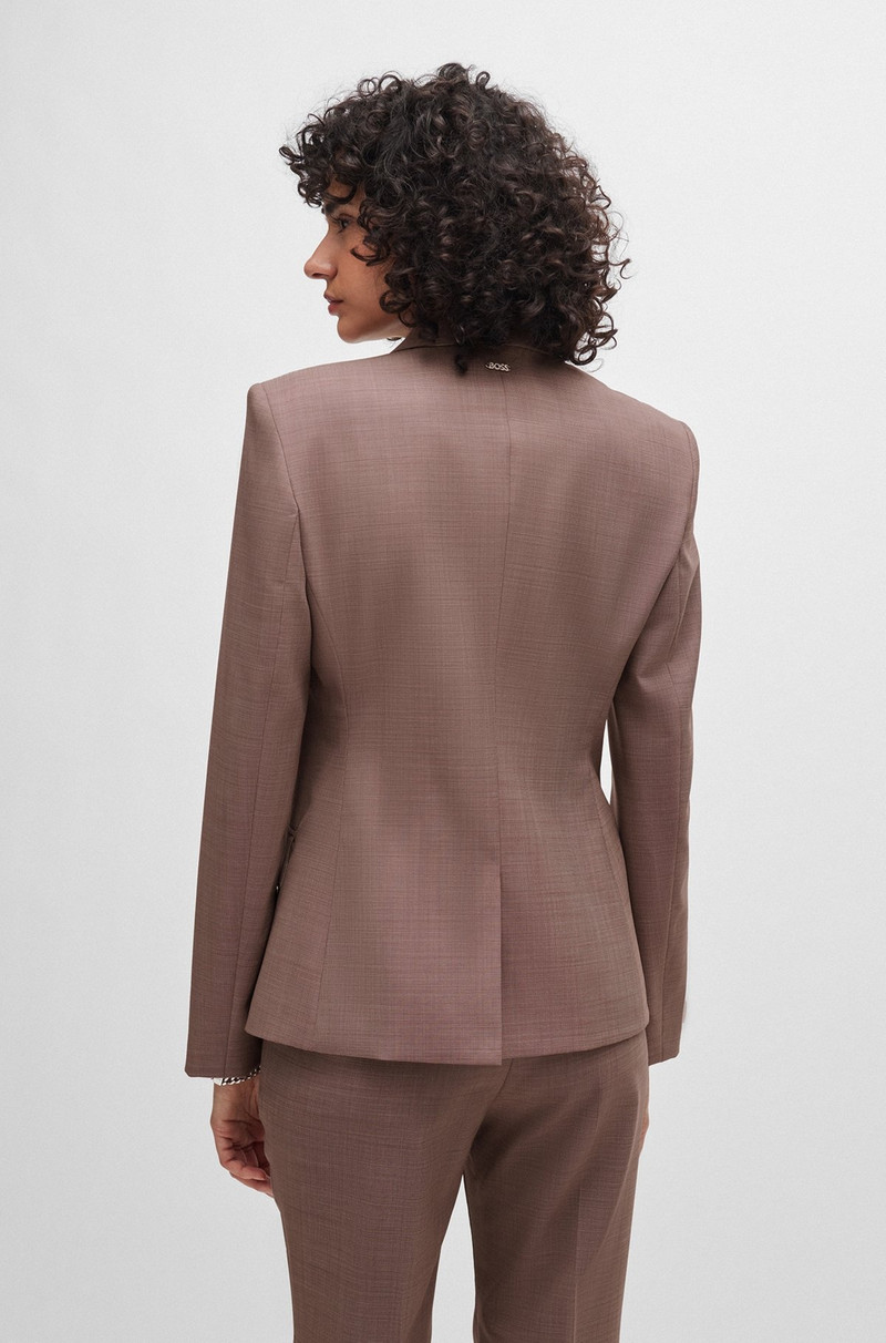 SLIM-FIT JACKET IN ITALIAN VIRGIN-WOOL SHARKSKIN 4
