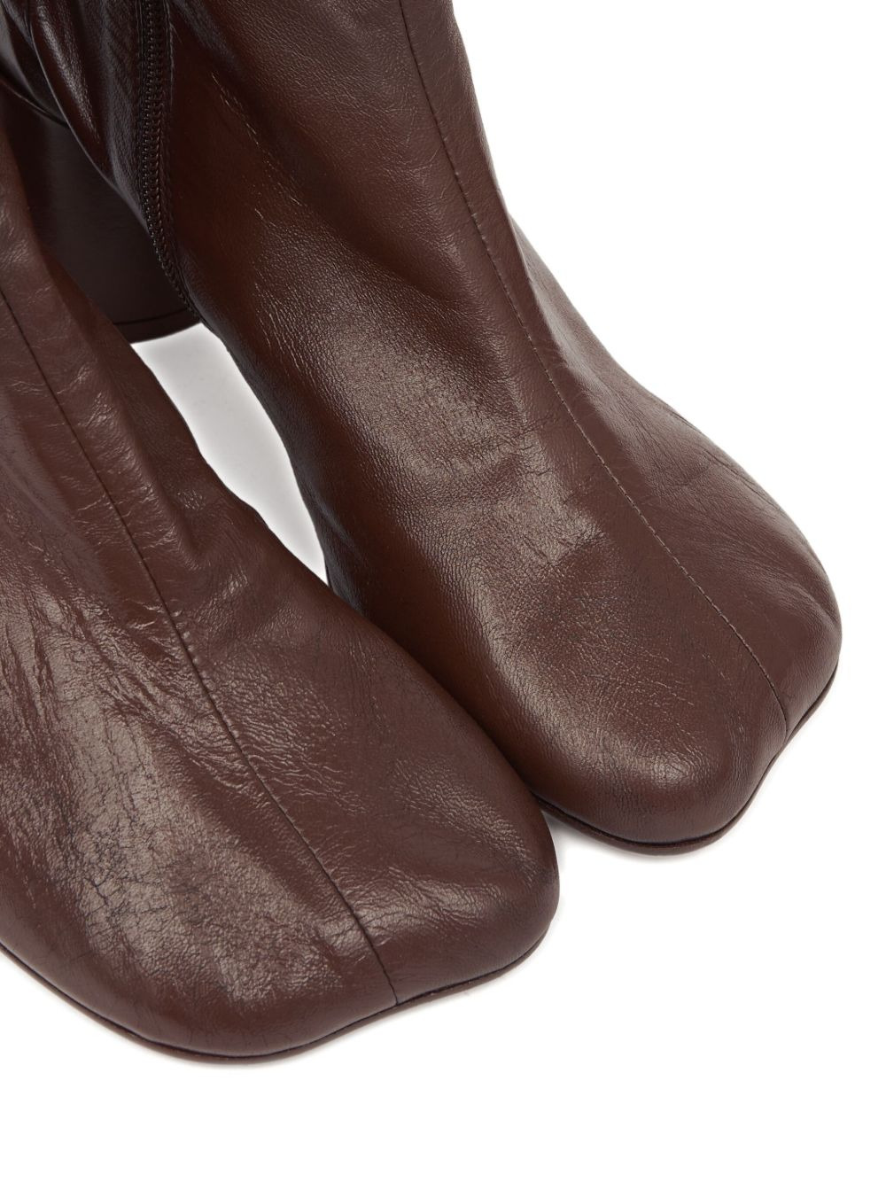 90mm leather ankle boots - 5