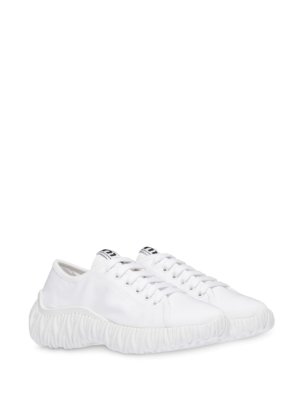 gabardine chunky sole sneakers - 2