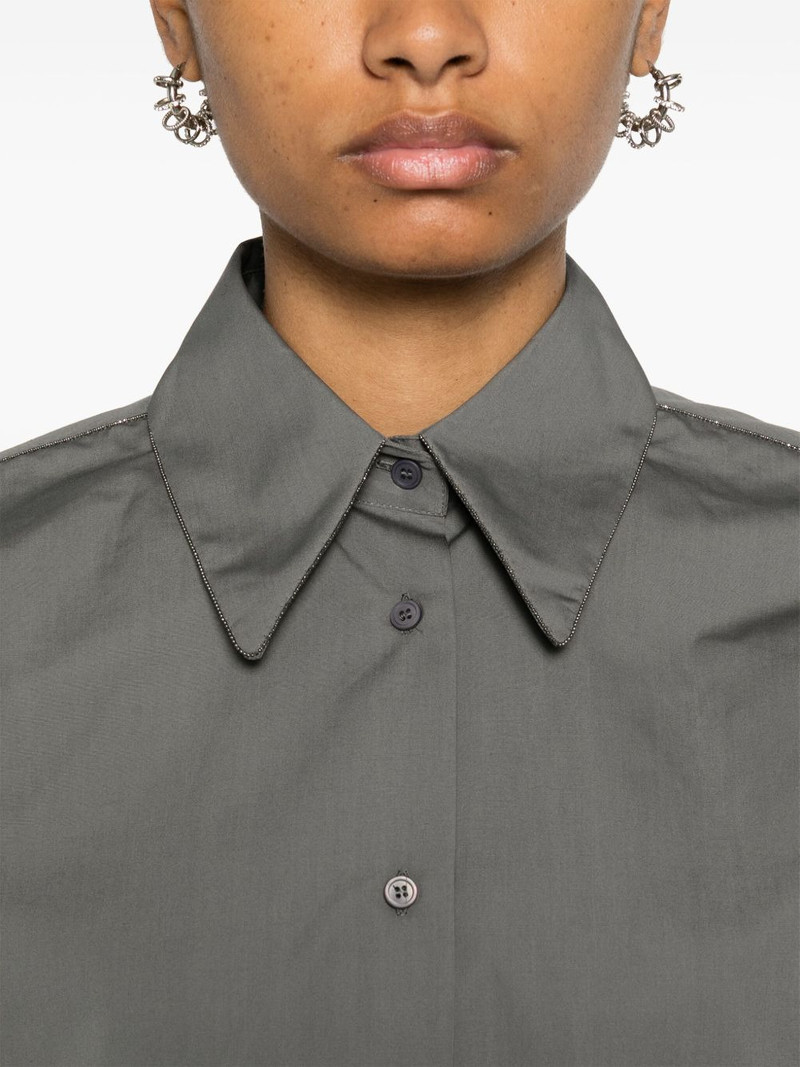 beaded-trim poplin shirt 5