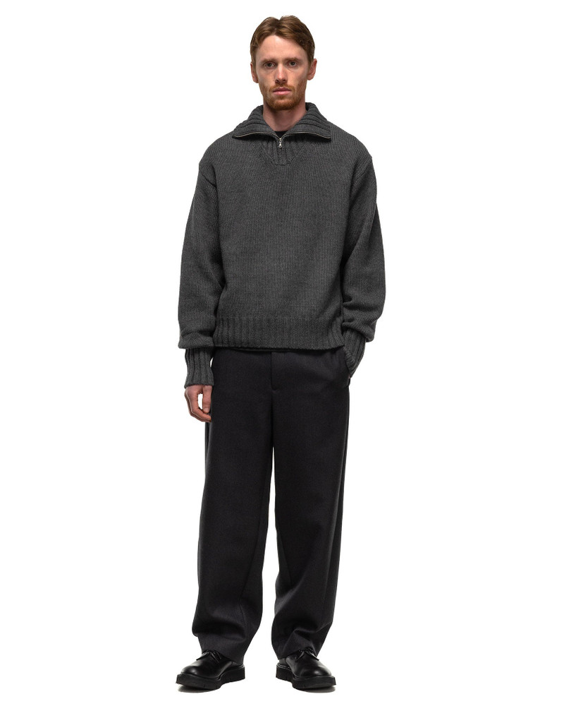 トップス AURALEE/WOOL SOFT CORD KNIT HALF ZIP P/O Auralee – Wool Soft Cord Knit Half Zip P/O Charcoal