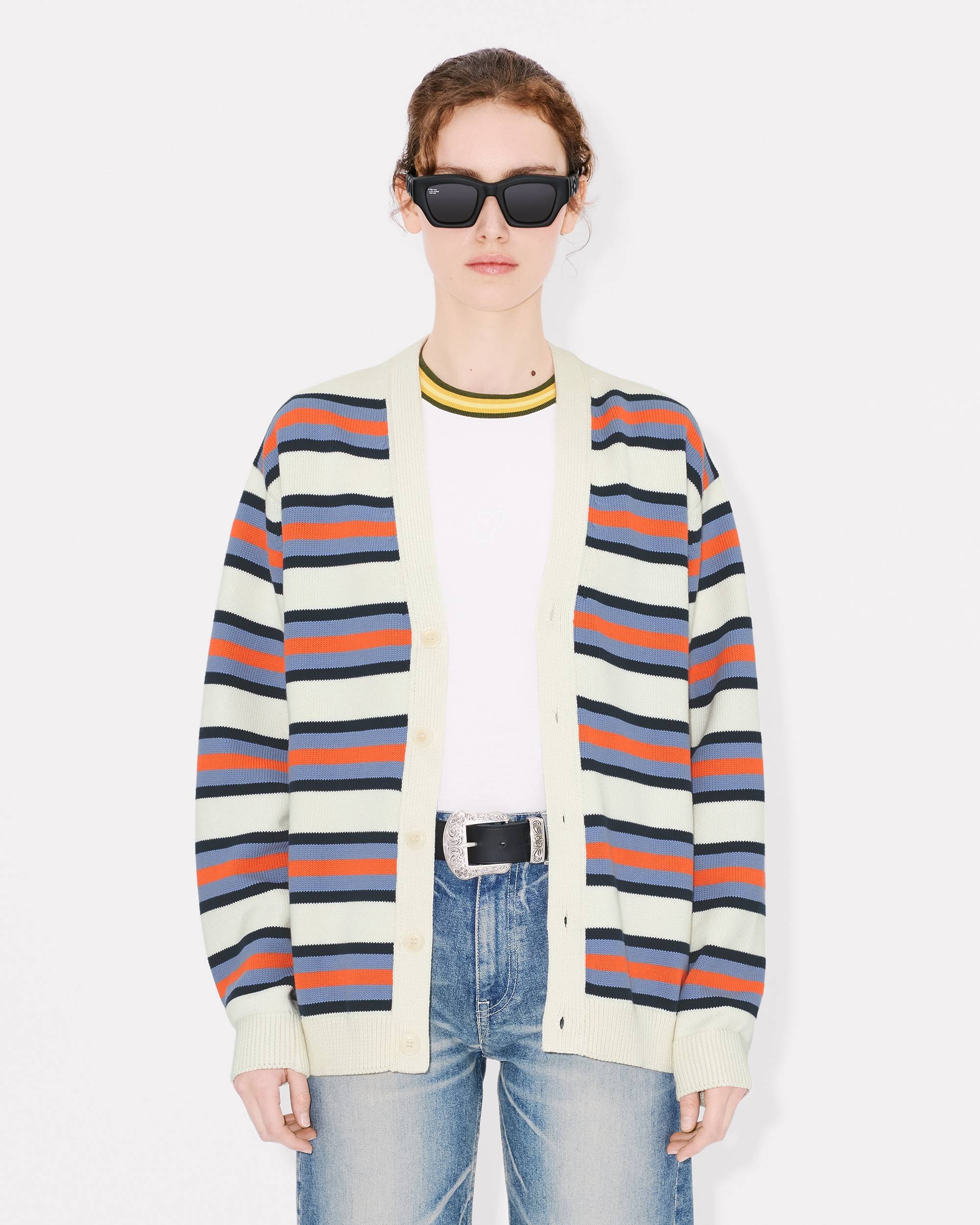 'KENZO Coast Lines' genderless cardigan in cotton - 3