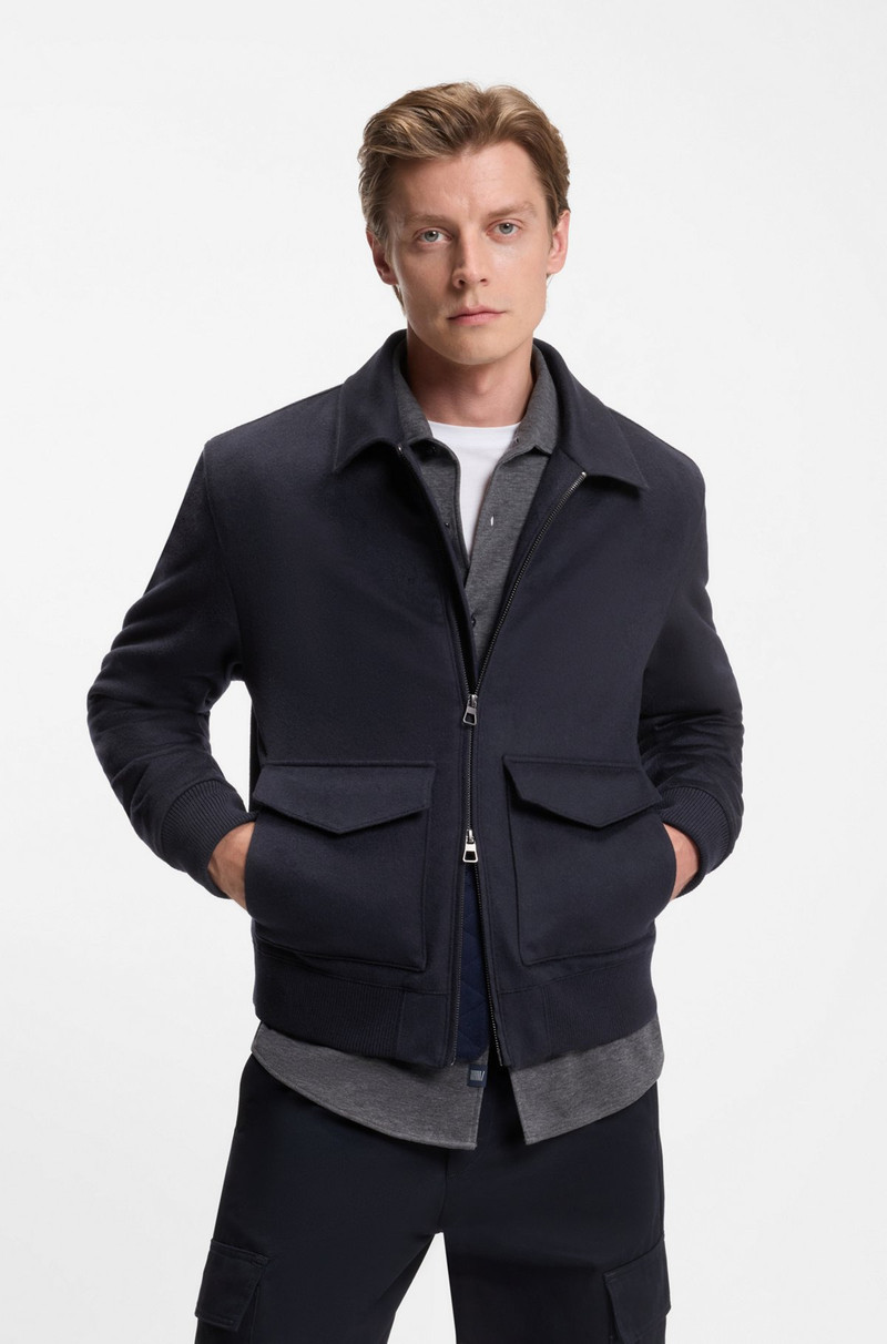 BECKHAM X BOSS ZIP JACKET IN WOOL AND CASHMERE 2