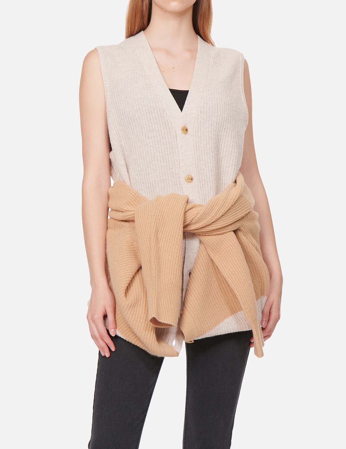 Logo Embroidered 2-in-1 Knitted Cardigan - 11