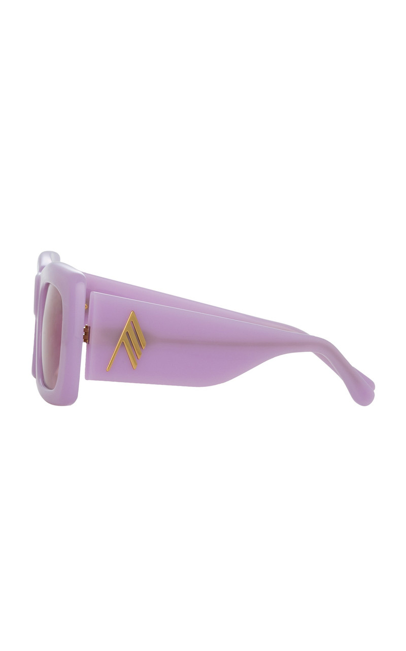 Marfa Square-Frame Acetate Sunglasses pink 4