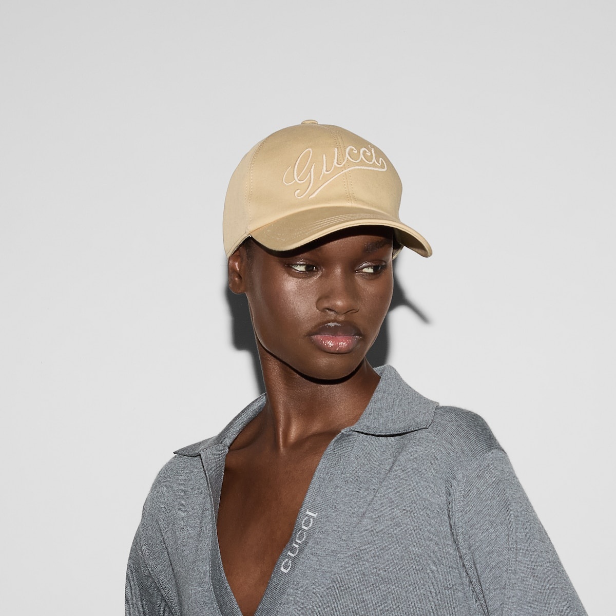GUCCI Cotton baseball hat with embroidery | REVERSIBLE