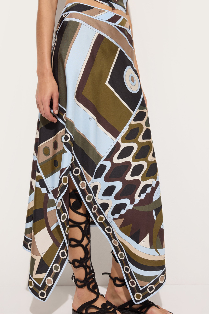 VIVARA PRINT SILK SCARF SKIRT 5