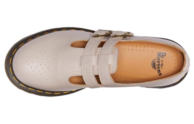 (WMNS) Dr. Martens 8065 Virginia Leather Mary Jane 'Vintage Taupe' 30692348 - 4