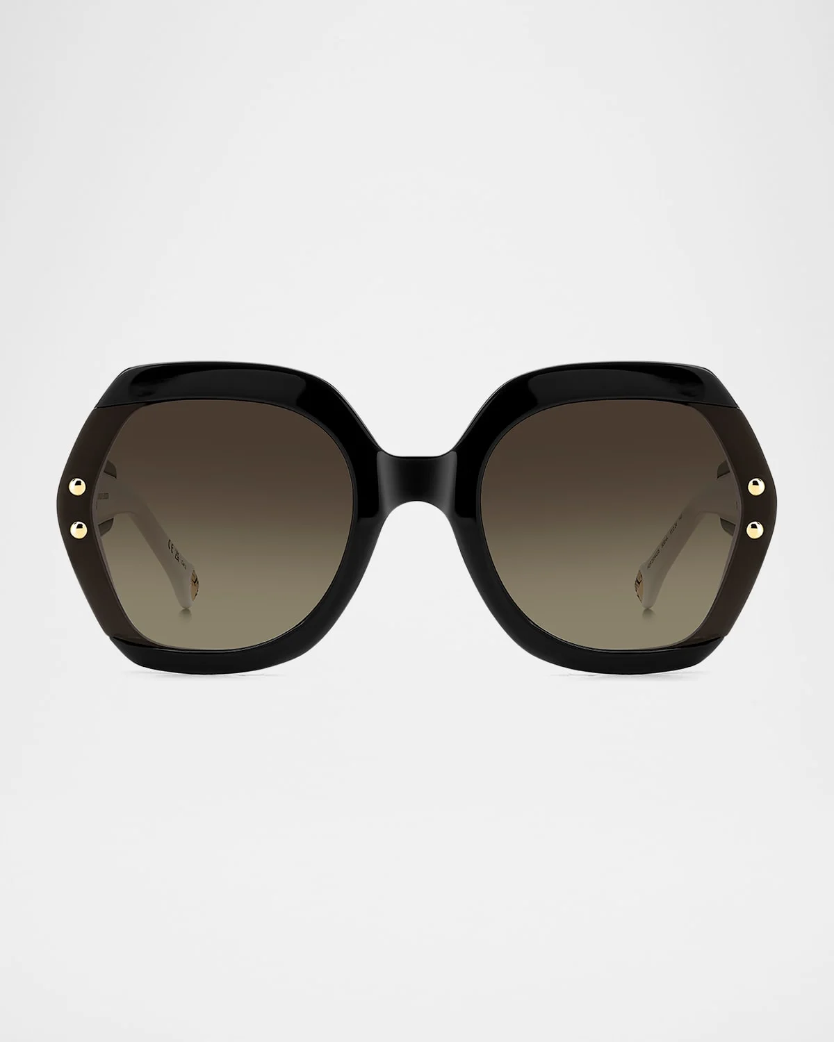 Logo-Print Round Acetate Sunglasses - 1