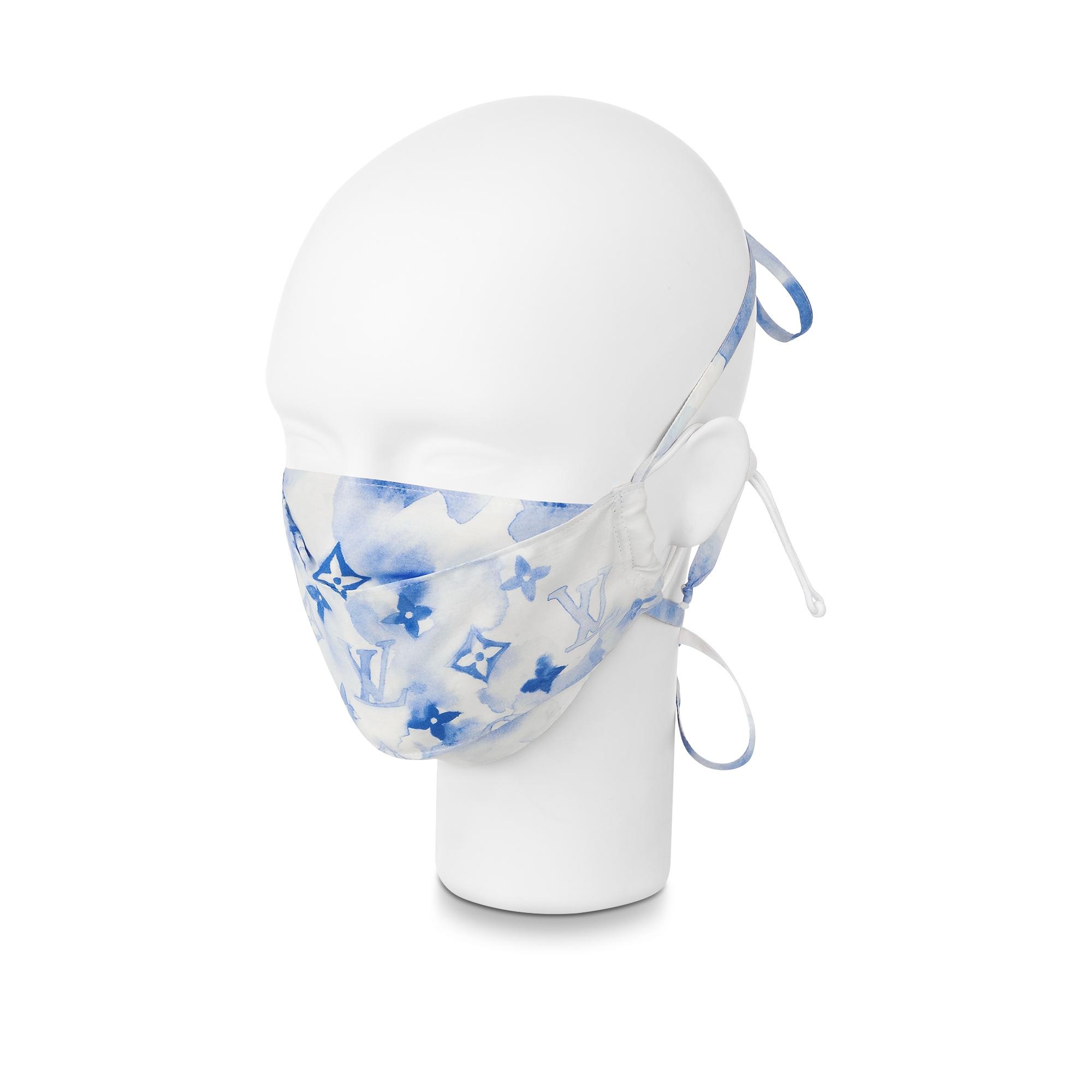 Monogram Watercolor Set Mask Cover And Bandana - 1