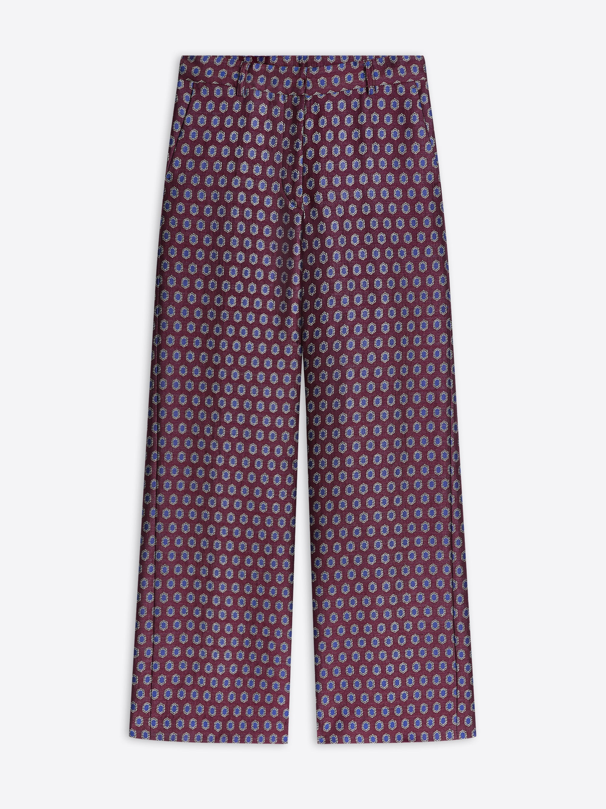 SLOUCHY JACQUARD PANTS - 1