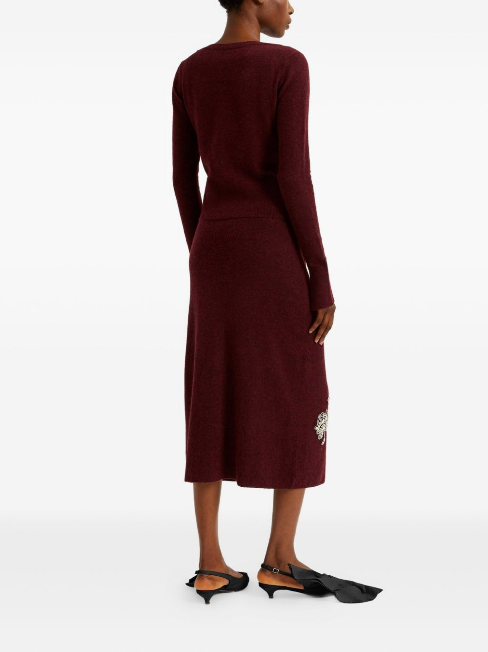 embellished midi skirt - 4