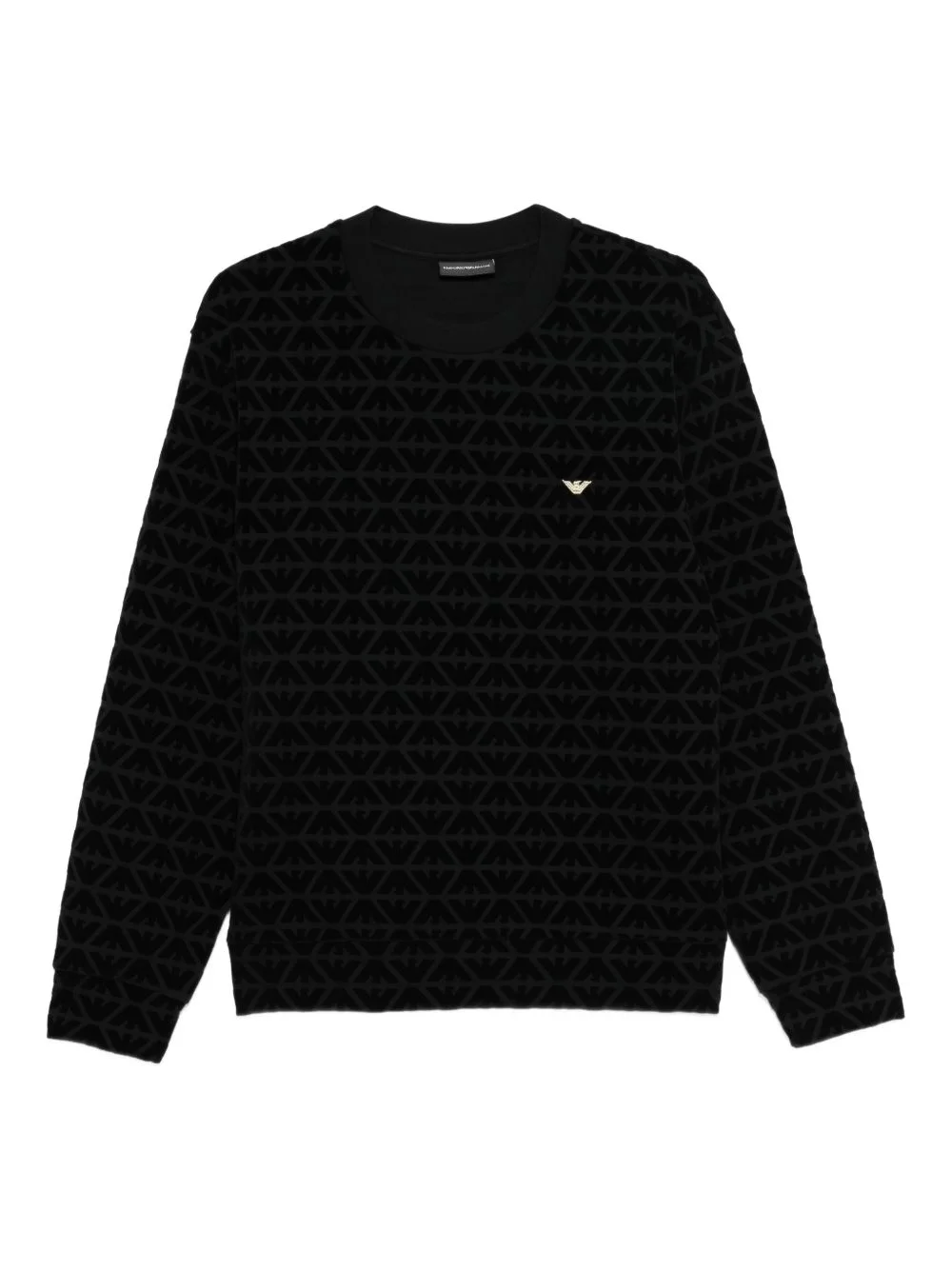 logo-embroidered patterned sweatshirt - 1