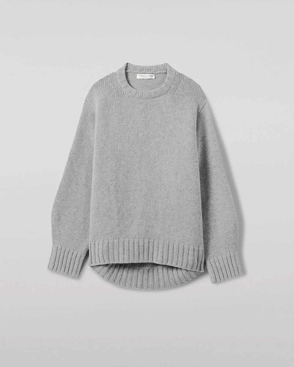 Relaxed Grey Cashmere Jumper - 1