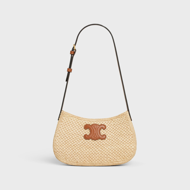 MEDIUM TILLY BAG IN RAFFIA AND CALFSKIN 1