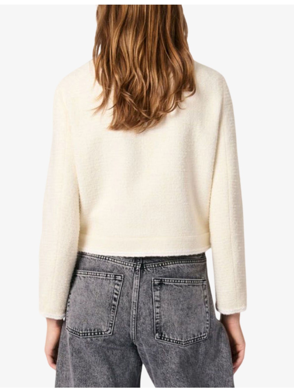 Round-neck button-down cotton and wool-blend blazer - 4