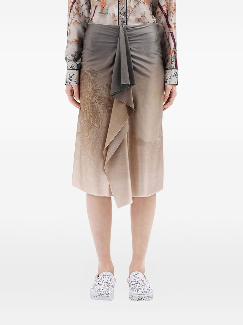 Adastrgum draped silk-blend skirt 1
