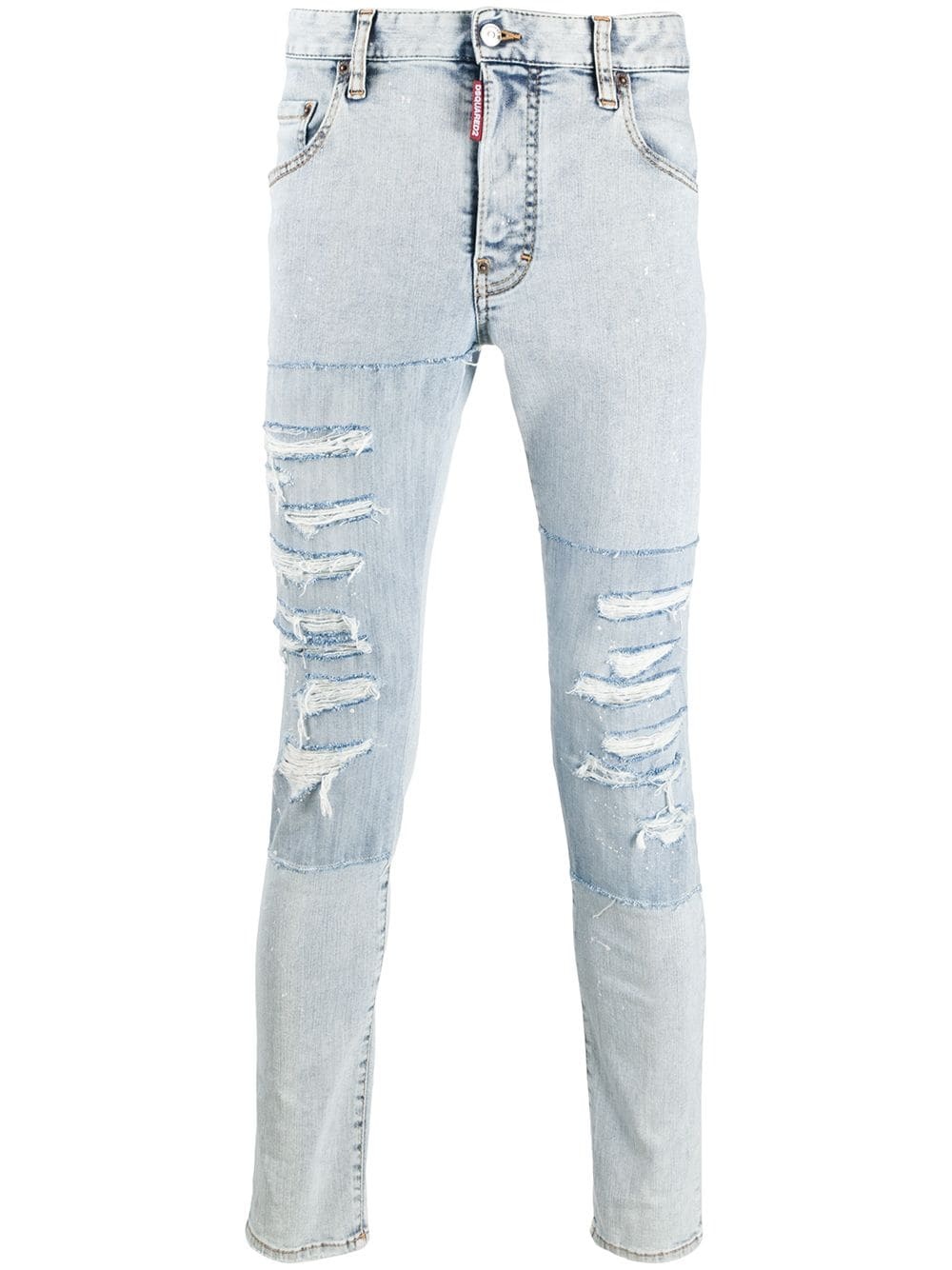 distressed-effect skinny jeans - 1