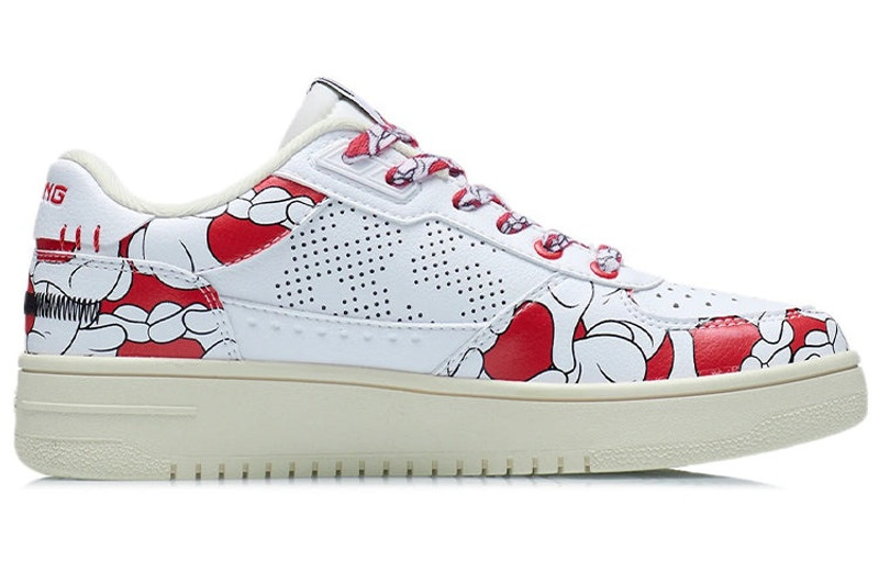 Li-Ning (WMNS) Li-Ning Classic Skateboarding x Disney 'White Red Minnie' AGCS146-1 outlook