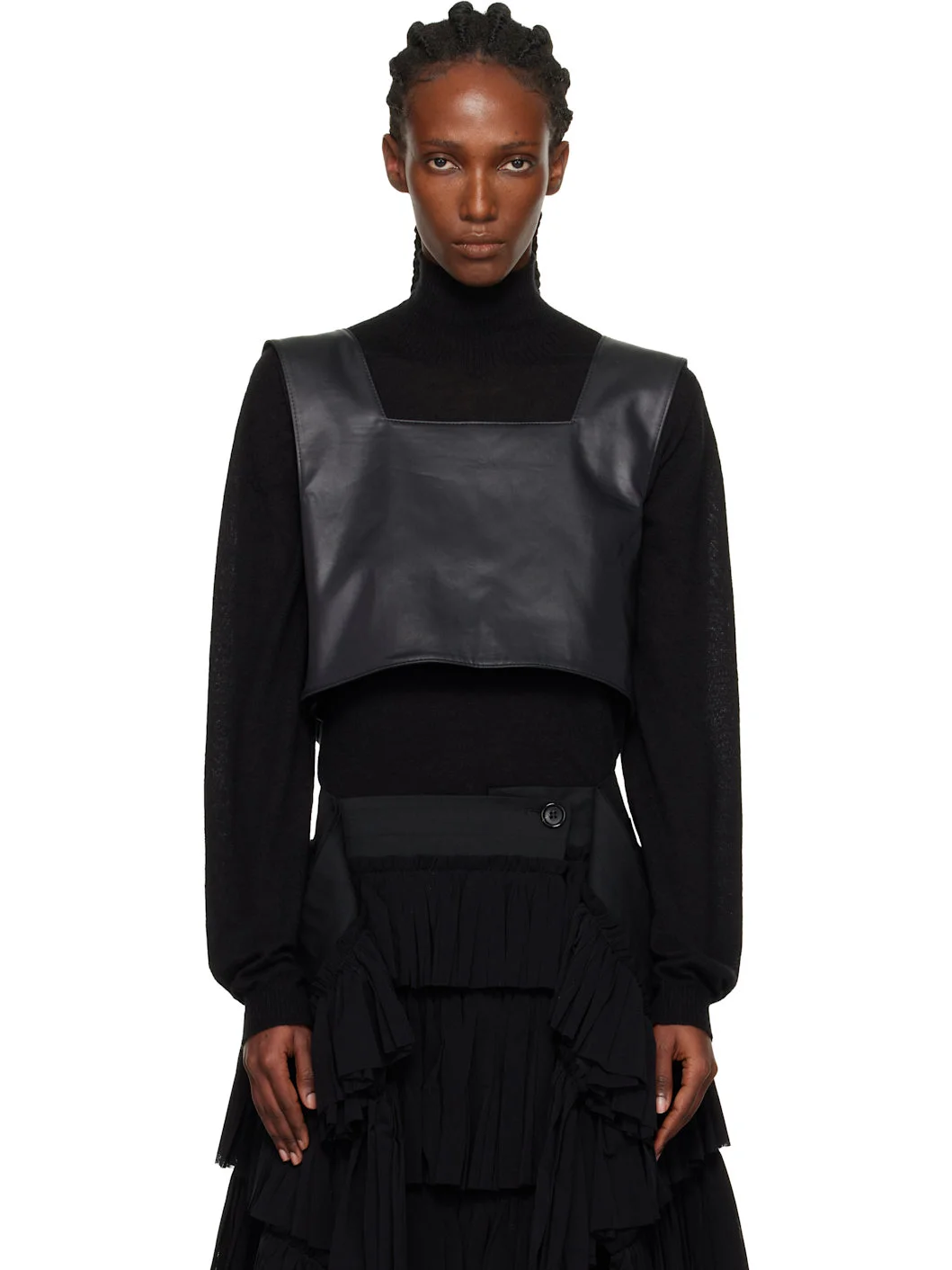 Black Satin Bow Top - 1