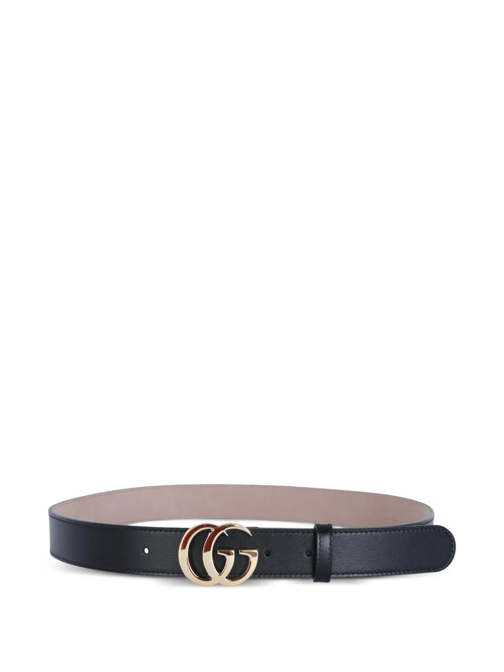 interlocking buckle leather belt - 1