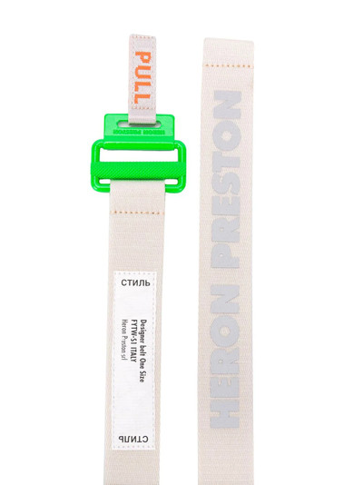 Heron Preston jacquard logo tape belt outlook