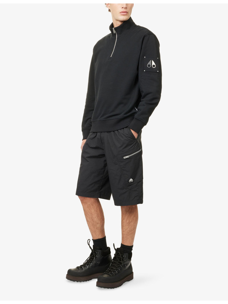 MOOSE KNUCKLES Hartsfield Logo-Patch Cotton Sweatshirt outlook