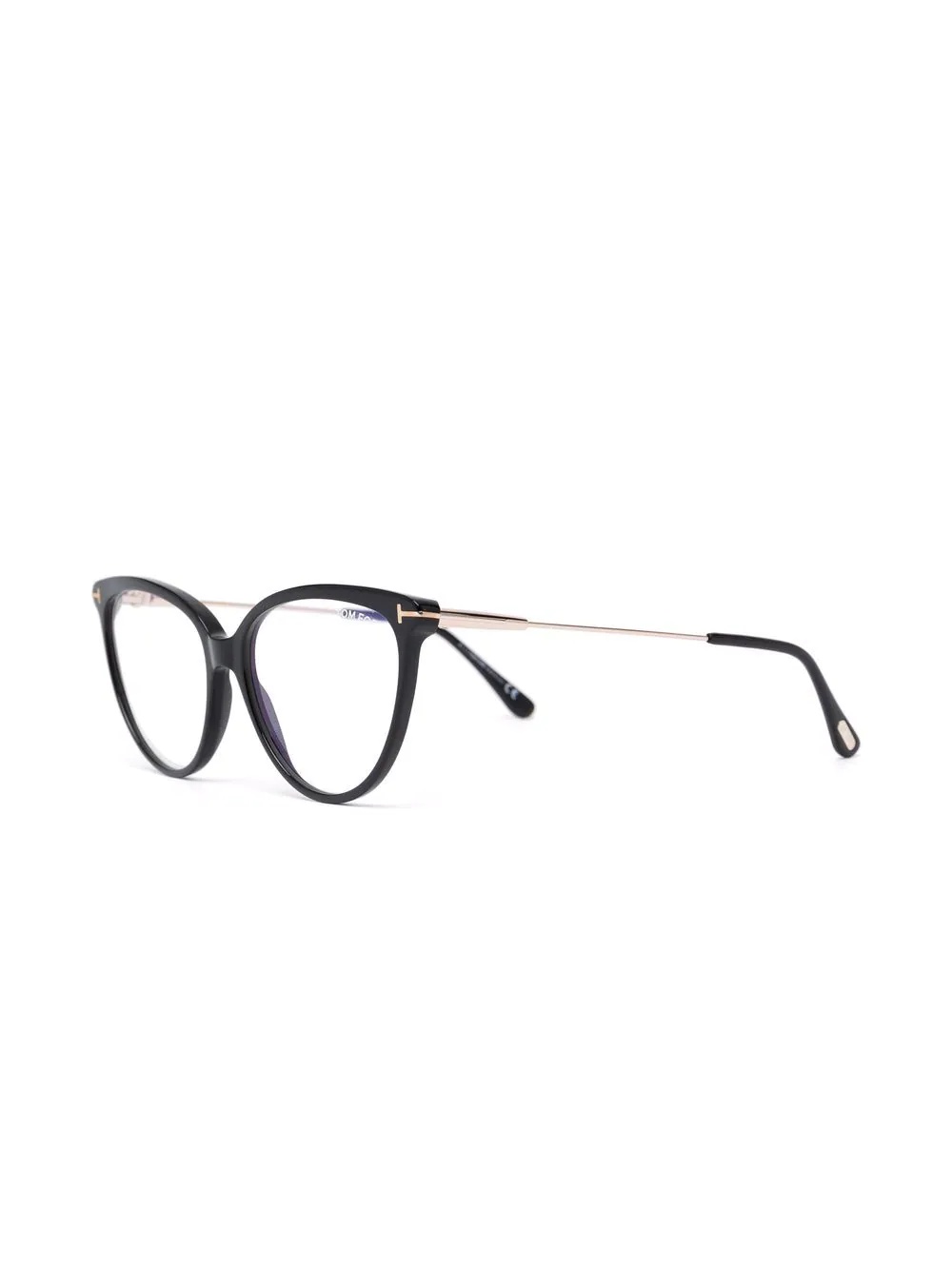 cat eye-frame two-tone glasses - 2