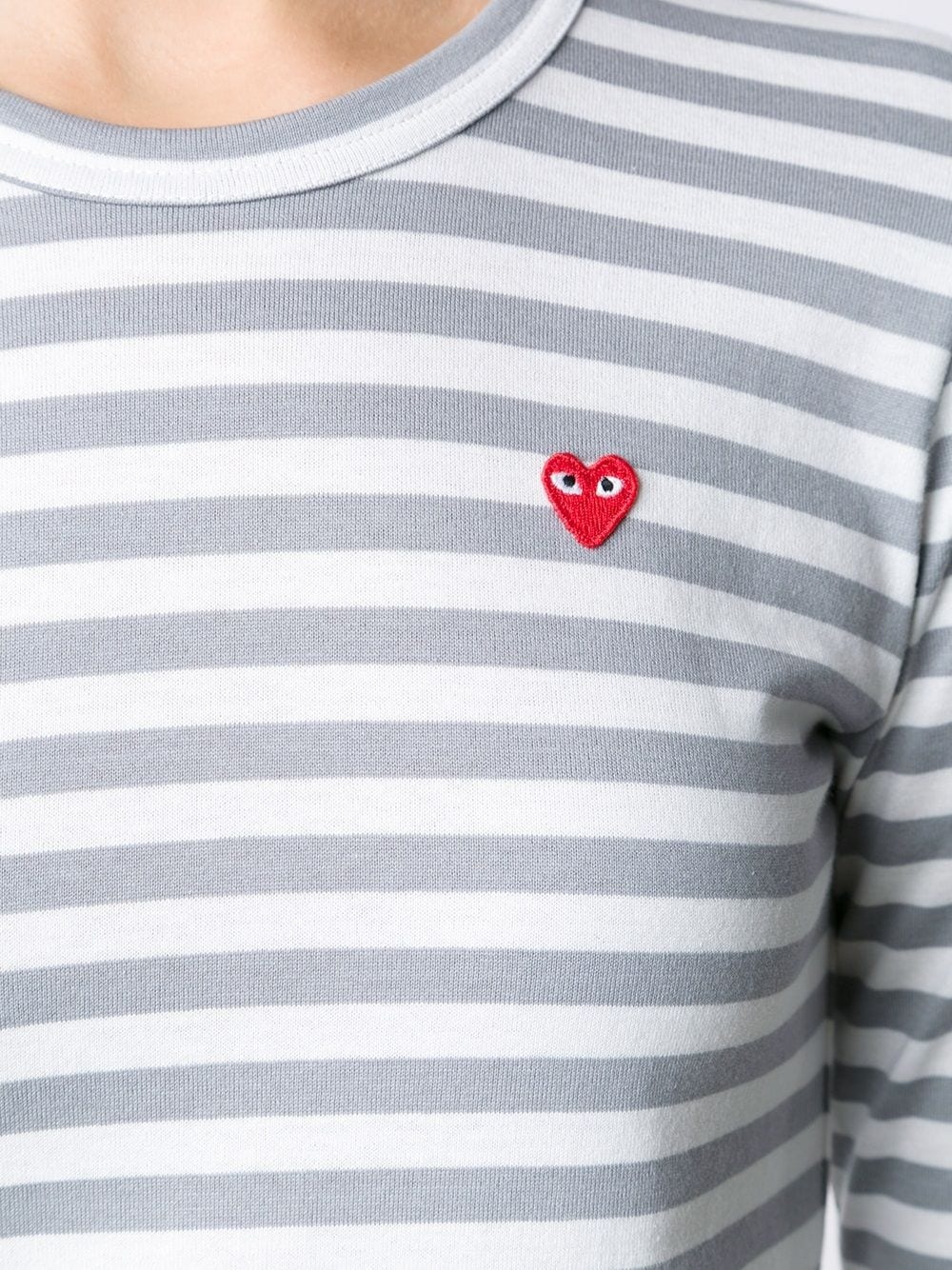 mini heart logo striped T-shirt - 5