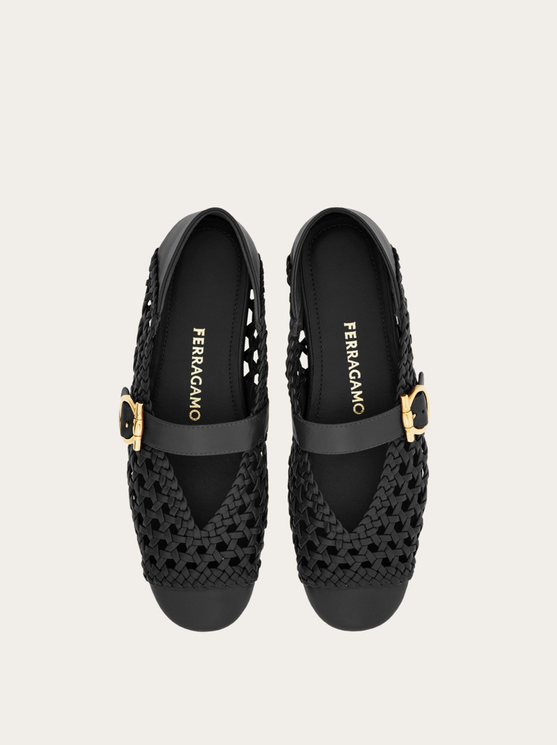 FERRAGAMO Gancini buckle ballet flat outlook