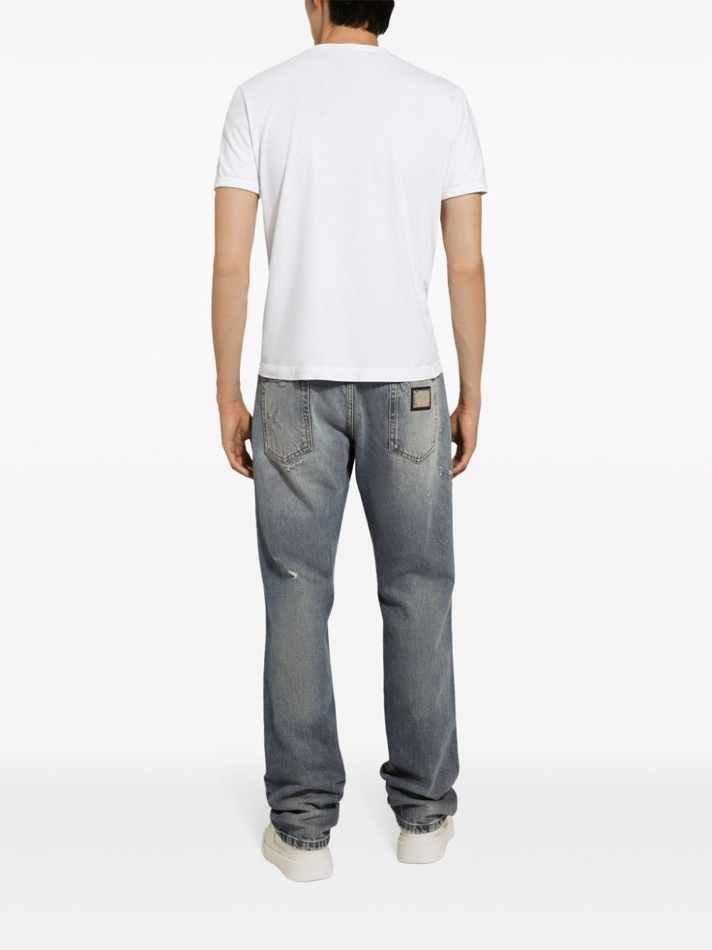loose-legged distressed jeans - 3
