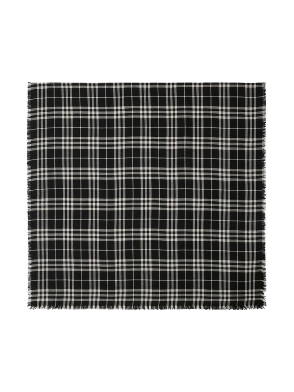 checkered cashmere-blend scarf - 2