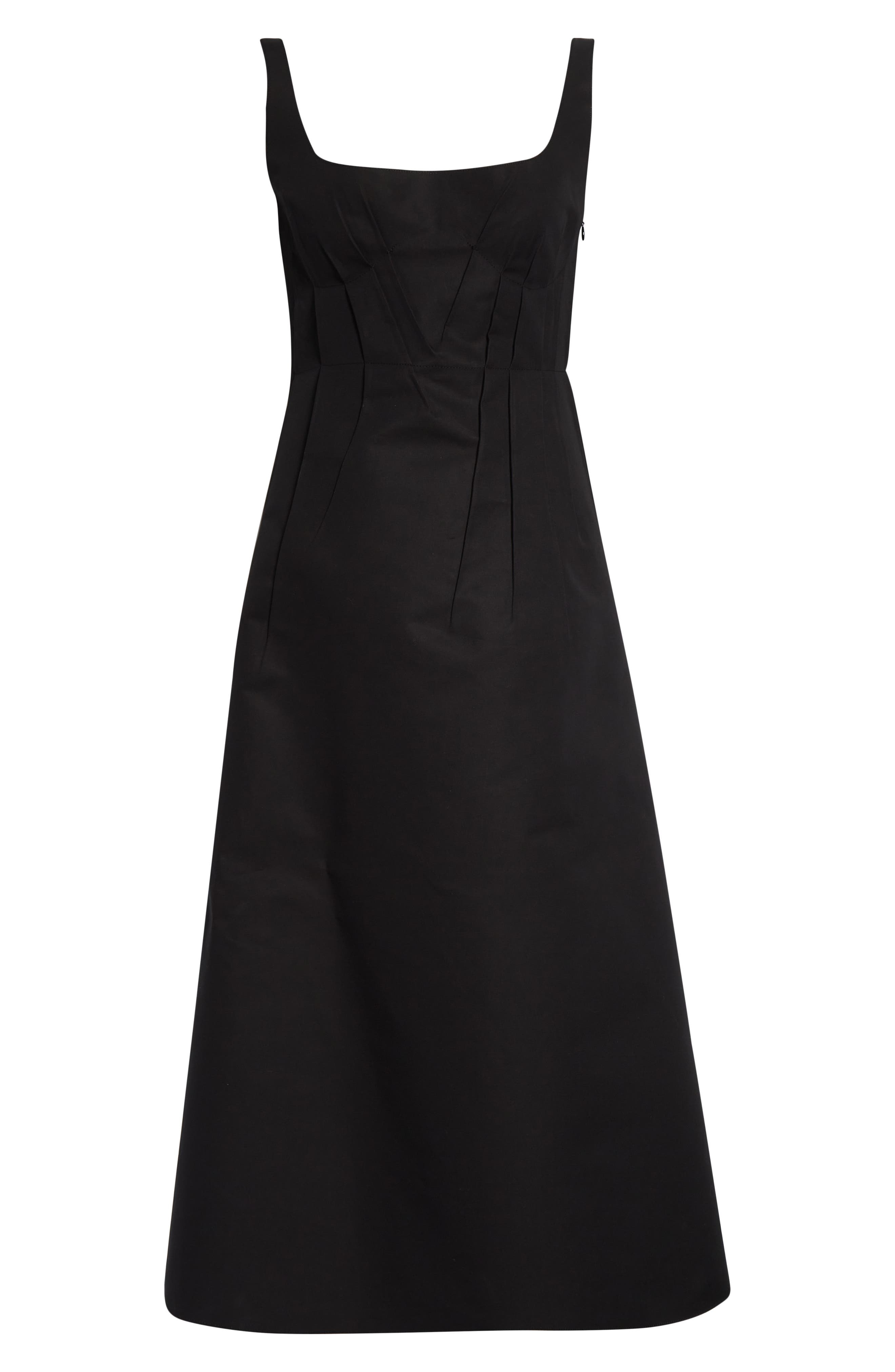 Marni Bonded Poplin A-Line Dress in 00N99 Black at Nordstrom - 5
