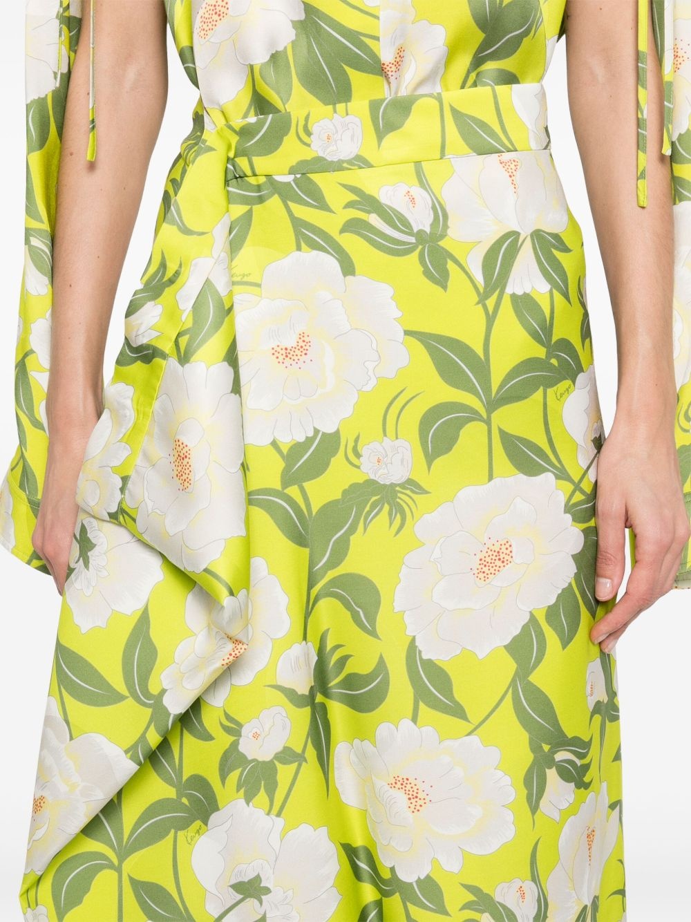 'Kenzo Peonies' midi skirt - 5